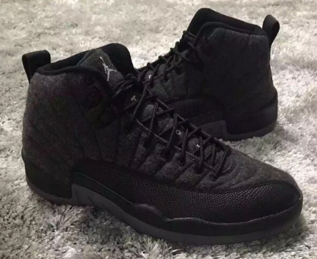 Air Jordan 12 Wool Grey Silver Black